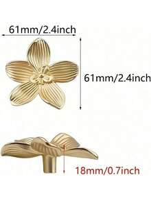 金色抽屉把手、橱柜把手、梳妆台旋钮、家具柜抽屉拉手、衣柜门把手 - 金色 - 查看 2