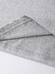 Glimmora 字母花卉印花女士圆领修身短袖T恤 - 彩色 - 查看 4