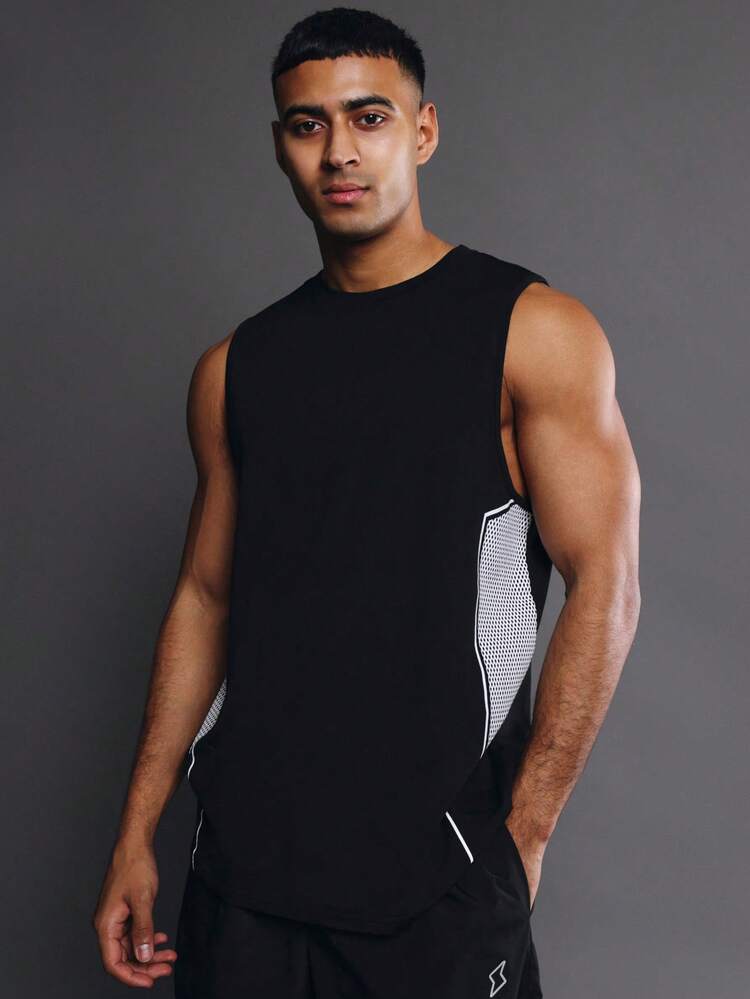 Athletic Tank Top With Side Print