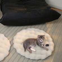 1pc Pet Sleeping Mat, Winter Pet Blanket, Dog Pad, Cat Pad, Cat Sleeping Mat, Pet Dedicated Floor Mat - White - View 4