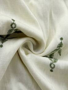 SHEIN PETITE Women's Print Wide Leg Pants, Summer - White - View 7