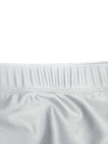 Manfinity Swimmode 男士沙滩度假休闲印花三角泳裤 - 白色 - 查看 5