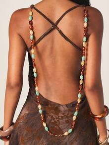 MISSGUIDED Vestido mini sin espalda con escote en V profundo, estampado floral marrón, tirantes cruzados para fiesta de verano y noche - Multicolor - Ver 3