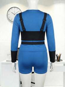 Fantasy Costume 四件套：长袖上衣、短裤、可调节腰带、背心 - 灵感源自电影，适合派对和度假 - 彩色 - 查看 9
