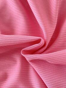 SHEIN 2pcs Toddler Baby Girls Clothes Cute Pink Strawberry Style Little Bee Graphic Print Bow Front Ribbed Cami Dress Set Sleeveless A-Line Vestidos Outfits For Spring Summer Vacation Birthday Party Travel - Multicolor - View 6