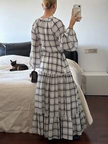 DAZY Women's Casual Commuter Plaid Shirt And Skirt 2 Pieces Set - Multicolor - View 5