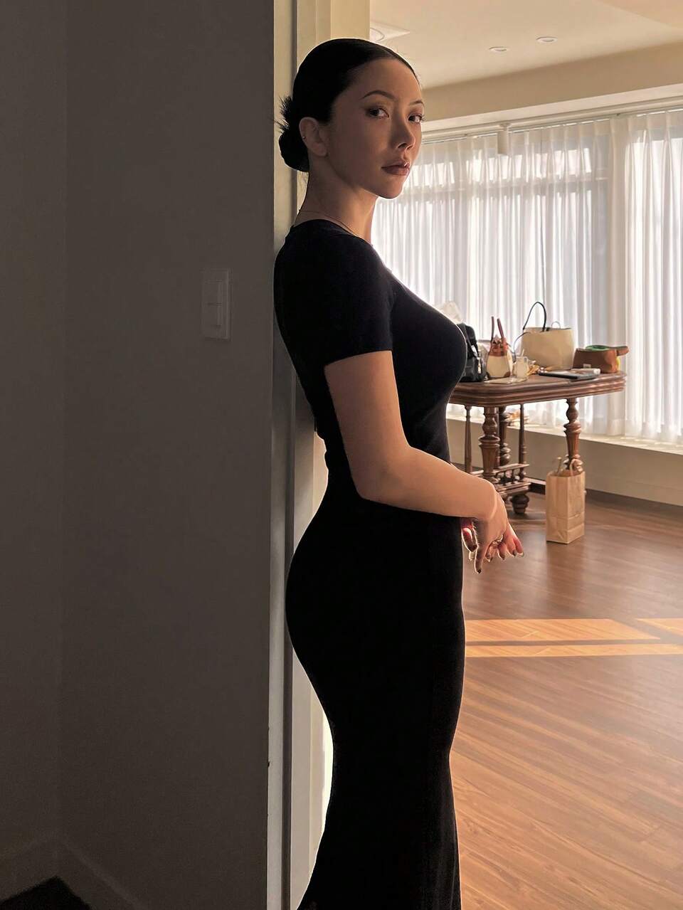 Women's Casual Round Neck Solid Color Short Sleeve Mid-Length Dress Cocktail Dress Sun Dresses For Women Summer Petite