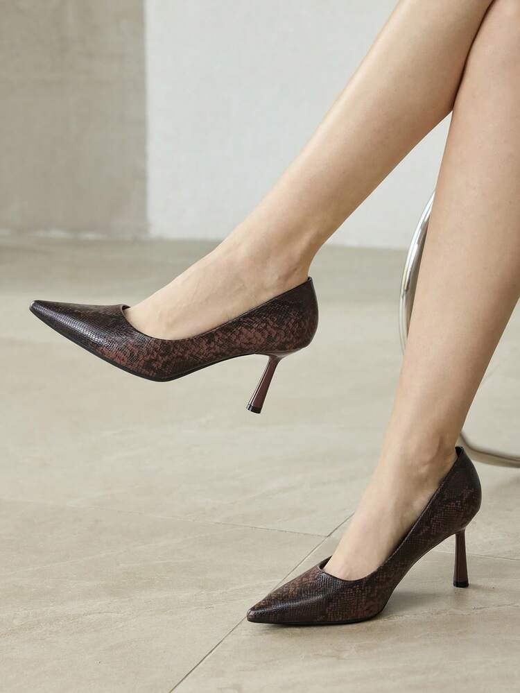 VINTAGE BASIC FASHION COMMUTE EVENING PARTY EXQUISITE POINTED TOE STILETTO HIGH HEEL PUMPS FOR CHRISTMAS SPRING SHOES