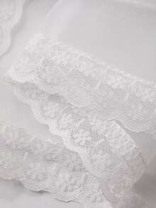 DAZY Chân váy nữ màu trắng buộc dây kiểu dáng thường ngày - trắng - Xem 2