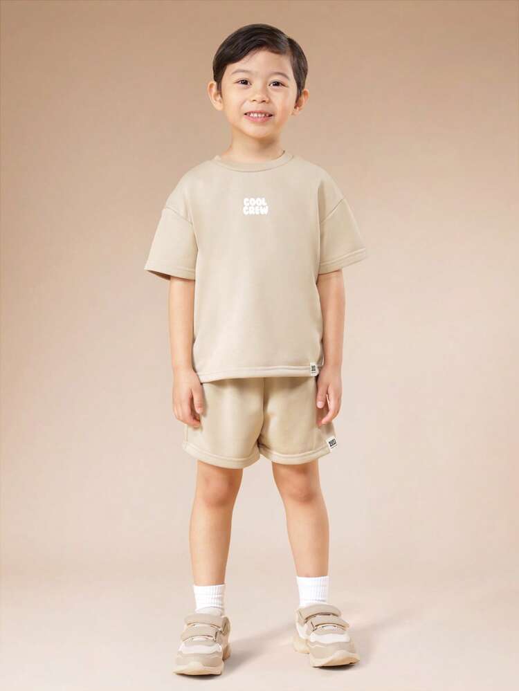 Cool Crew Print T-Shirt And Shorts Set