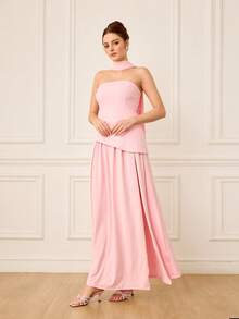 CUCCOO HITCHD 女士时尚白色透明PVC水晶高跟穆勒凉鞋，方头中跟凉鞋，适合通勤、约会、派对、度假、婚礼等场合。 - 粉色2 - 查看 3