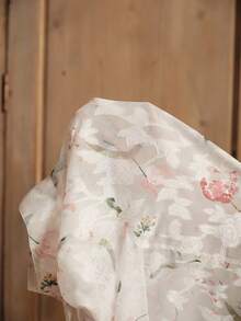 Anewsta Áo kiểu nữ mùa hè chất liệu chiffon dệt họa tiết jacquard màu trắng, tay dài, kiểu dáng thanh lịch, thích hợp cho kỳ nghỉ, mặc mùa xuân/hè. - trắng - Xem 8