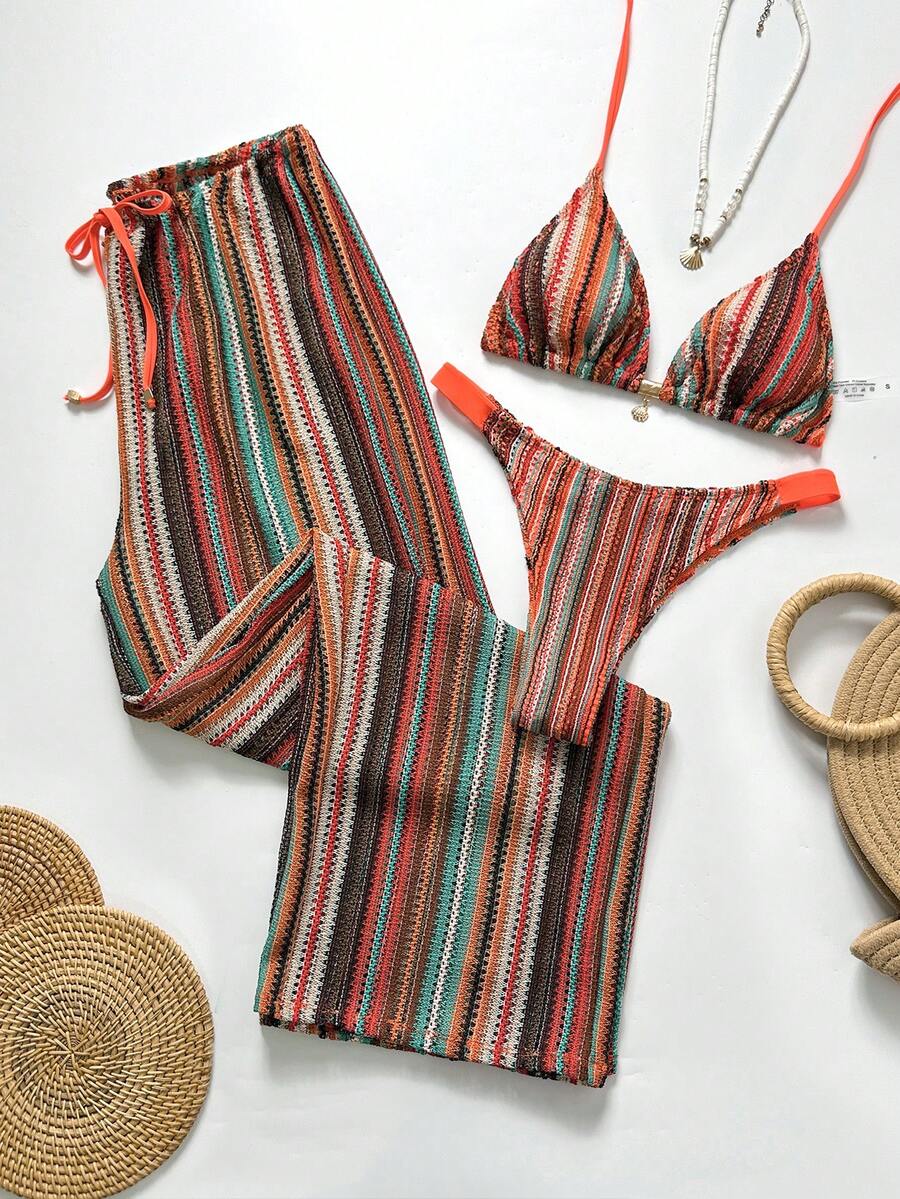 Swim Chiccia 女士彩色简约日常泳装套装