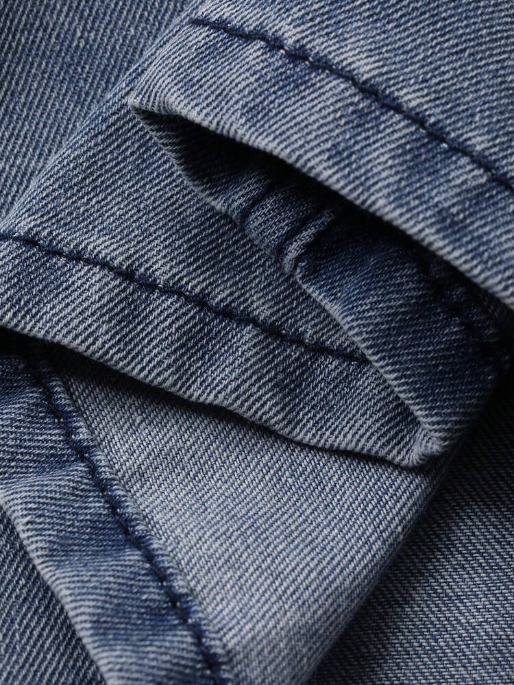 Tween Girls Elastic Waist Ruffle Hem Loose Fit Jeans