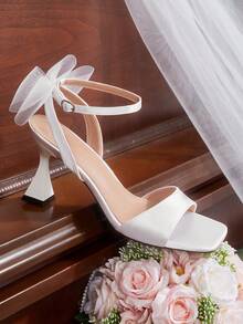 CUCCOO HITCHD Women's High Heel Sandals - White - View 2