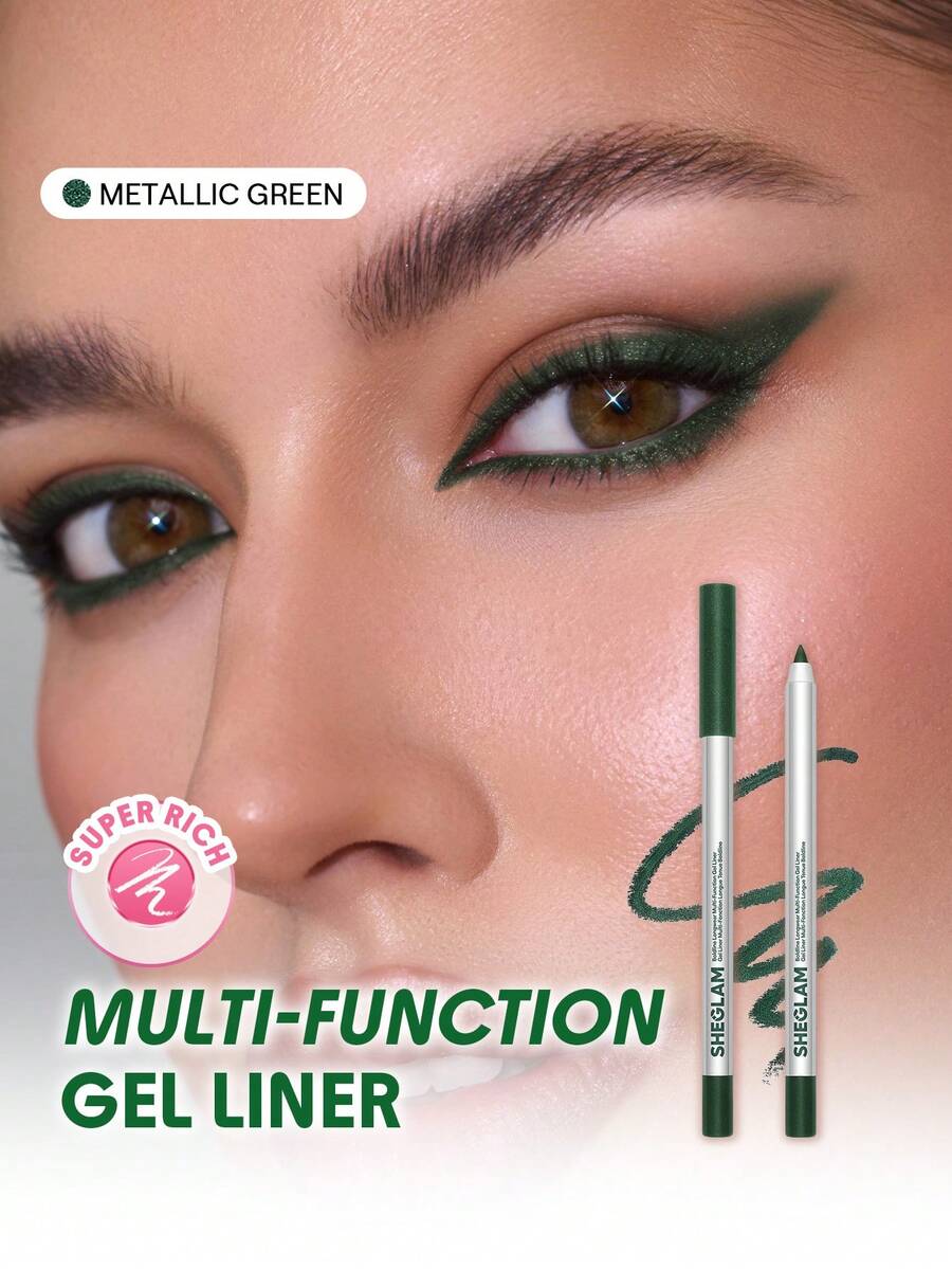 SHEGLAM Boldline 持久多功能凝膠眼線筆-Metallic Green - 金屬綠 - 查看 1