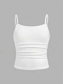 SHEIN Girlism 3件套 少女修身休闲运动吊带背心基础款上衣 - 彩色 - 查看 5