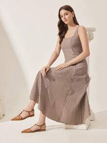 CUCCOO CHICEST 新款法式性感网面低帮平底女式露跟鞋 - 黃棕色 - 查看 3