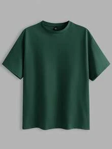 EASEVO 3件套加大码男士纯色修身圆领短袖T恤，休闲百搭，适合夏季日常穿着 - 彩色 - 查看 4