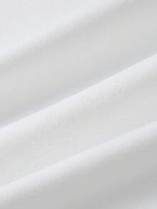 PAVTROS Men's Fashionable Slogan Graphic Round Neck Short Sleeve T-Shirt, Summer - White - View 4