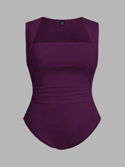 SHEIN Essnce Mono de mujer talla grande de verano, informal y sexy, de tirantes negros ajustados. Ropa de mujer de verano, curvas, ropa de brunch, ropa de mujer de otoño