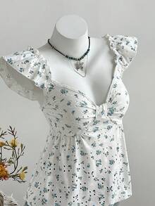 Elamini Women's Floral Jacquard Textured Print Shirt, Spring/Summer - Multicolor - View 1