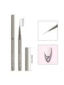 Nail Art Liner Pen, Fine Lines, Stripe Painting, 6/9/12/15/18/25mm. Nail Design Pen, Professional Nail Art Tool, Pinceau Ongle Gel. - Grey - View 13