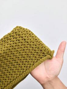 Maija Women's Chunky Knit Sleeveless Cardigan, Spring - Olive Green - View 10