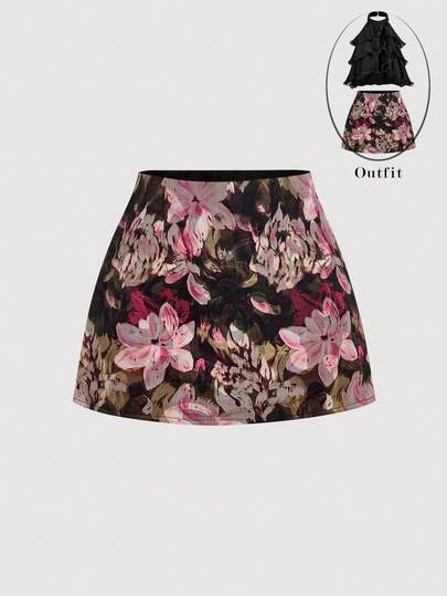 SHEIN MOD 女士碎花短裙，时尚度假之选