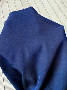 Al Najma Plus Size Women Elegant Embroidered V-Neck Arabic Style Dress - Navy Blue - View 9
