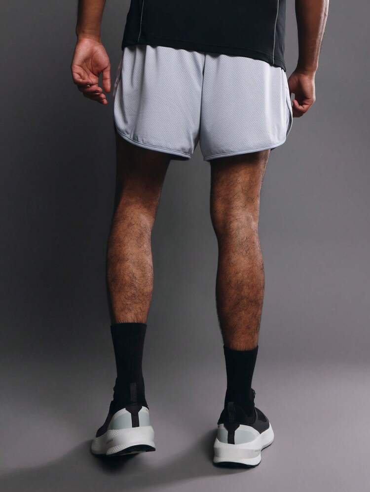 Mesh Athletic Shorts With Drawstring