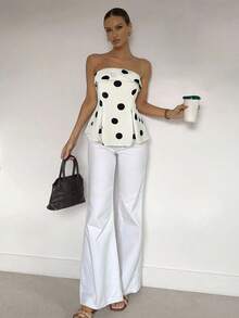 Siren Gaze Áo ống: Trang phục công sở phong cách Bohemian tôn dáng, vẻ thanh lịch cổ điển mùa hè 2025, dễ dàng chuyển đổi từ ngày sang đêm và phong cách quyến rũ nơi công sở. - Nhiều màu - Xem 3