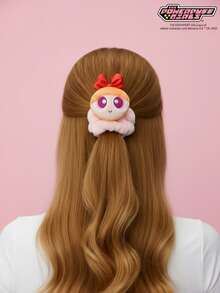 THE POWERPUFF GIRLS X Joivida 1組毛絨髮圈與髮帶、可愛卡通髮箍，適合日常穿著、旅行、派對，是送給女性、女孩的有趣禮物，生日、聖誕節或週年紀念的襪子填充禮物 - 彩色 - 查看 9
