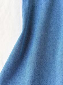 Comfortcana Women's Summer Casual Ruffled Hem Shoulder Tie Denim Dress Summer Dress Summer Outfits For Women  Spring Dress Women Easter Dress Women Festival Outfits For Women Party Dresses For Women Beach Dresses Beach Dresses For Women  Graduation Dresses Elegant Dress Women Casual Dresses For Women Summer Holiday Outfits Vacation Dresses Beach Vacation Outfits For Women Women's Denim Dress With Tie Shoulder Straps And Ruffled Hem In Blue Loose Fit - White - View 5