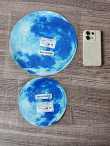 SHEIN 1pc Moon Pattern Glow In The Dark Wall Sticker Valentine DAY, Valentines Wedding, Birthday,Hoom Decor - Blue - View 9