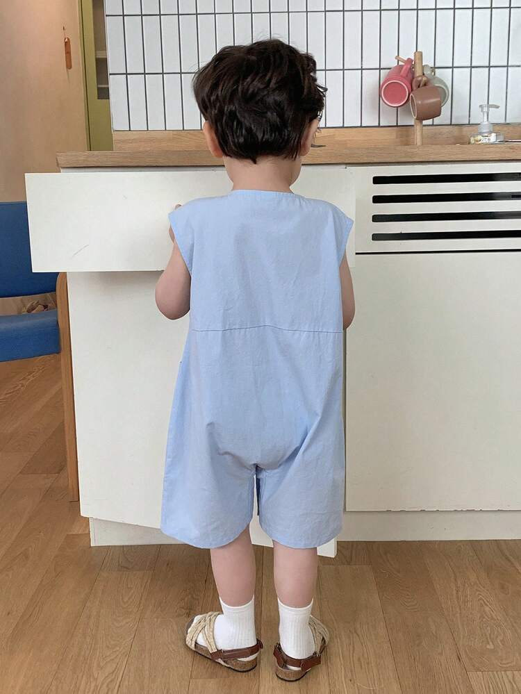 Baby Boys' Round Neck Short Sleeve Casual Romper Summer