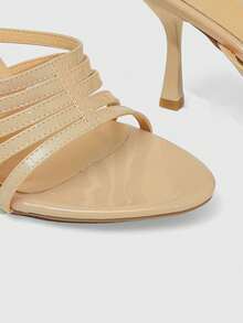 CUCCOO SZL Women Shoes Spring And Summer New Apricot Pointed Stiletto Multi-Strip Women's High-Heeled Sandals Fashionable And Comfortable Versatile Sexy Party Women's Sandals - Apricot - View 5