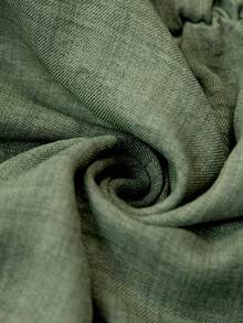 SHEIN Frenchy 大码女装两件套：荷叶边装饰花卉上衣和阔腿裤，休闲日常穿着 - 綠色 - 查看 7