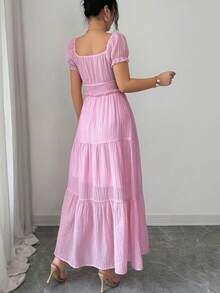 Modelyn Women's Elegant Romantic Vacation Pink Dress - Pink - View 2