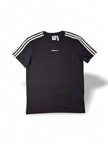 Adidas Womens T-Shirt ORIGINALS Series Breathable Lightweight Sweat Absorption Soft Versatile Sports Running Daily School Black IB3180 - 黑色 - 查看 1
