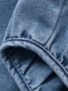 DAZY Baby Boys' Loose Fit Washed Denim Jeans, Korean Style - Blue - View 7