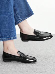 CUCCOO BIZCHIC 新款復古時尚百搭簡約通勤女鞋 春假復活節適用 - 純黑色 - 查看 1