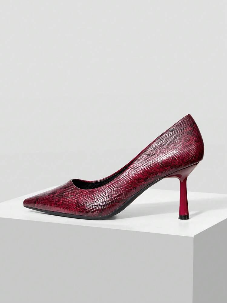 VINTAGE BASIC FASHION COMMUTE EVENING PARTY EXQUISITE POINTED TOE STILETTO HIGH HEEL PUMPS FOR CHRISTMAS SPRING SHOES