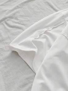 AXEPEAK 男士极简印花圆领短袖T恤 - 白色 - 查看 4