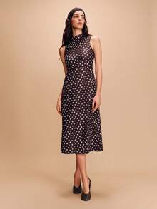 lacRébo 黑色无袖高领长款连衣裙 - 时尚经典 - 黑色 - 查看 7