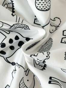 SHEIN 3pcs Toddler Casual Dinosaur Pattern Knit Set, Short Sleeve T-Shirt, Spring/Summer - Grey - View 6