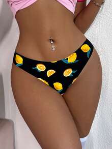 Eraneu 水果印花性感低腰无痕内裤 - 彩色 - 查看 4