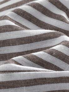 Cozy Pixies 2pcs Baby Boy Decorative Pocket Knitted Soft Round Neck Drop Shoulder Short Sleeve Top & Striped Pants Set - Multicolor - View 14