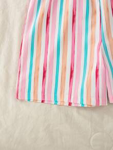 SHEIN Sparklyn 3pcs/Set Tween Girls Floral Print Jumpsuit, Loose Fit - Multicolor - View 7