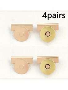 2/6/8 pares de broches magnéticos a presión para bolsos, hebillas invisibles y ocultas, broches magnéticos, broches para bolsos de cuero, botones, broches ocultos, botones sin costuras, cierres a presión. - Multicolor - Ver 12